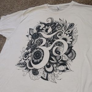Namaste Om floral print T shirt size 2x